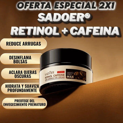 2x1 Crema hidratante antiarrugas con retinol y cafeina