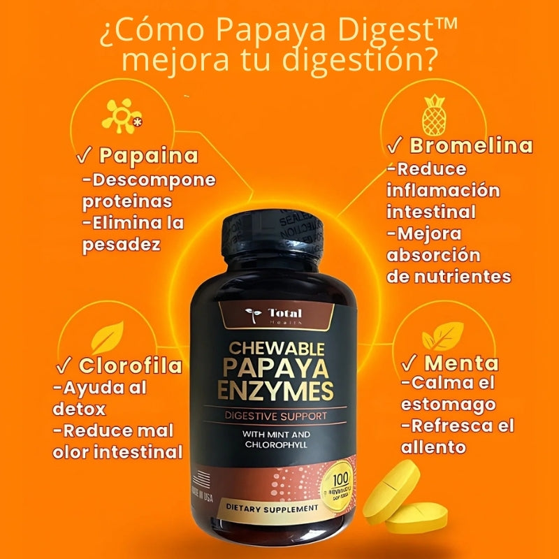 Capsulas de enzimas digestivas de papaya - OFERTA 2X1