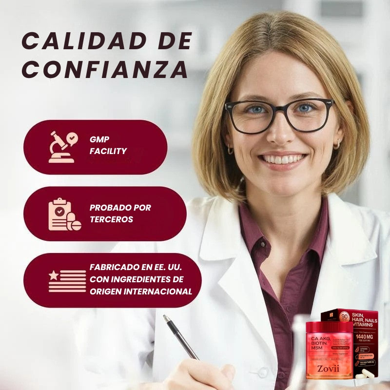 Cápsulas de apoyo de belleza Zovii Ca AKG - OFERTA 2X1