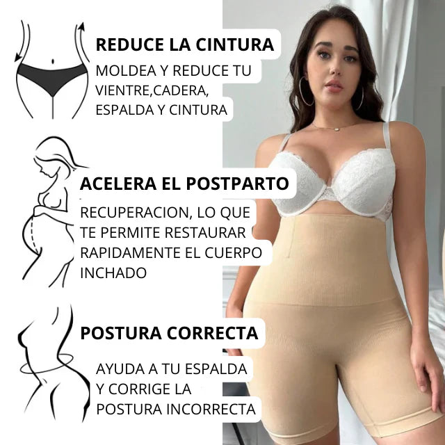 Faja short lifts® cola - reduce medidas control de abdomen